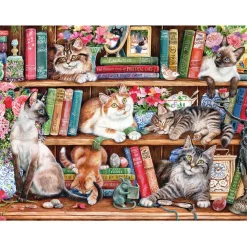 Puzzle 1000 pièces : Le Chat de retour dans les livres - Gibsons