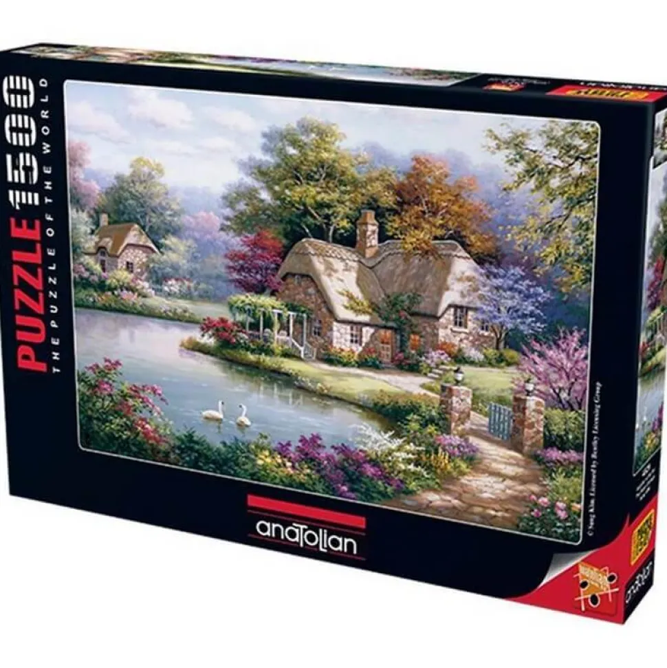 Puzzle 1500 pièces : Le Cottage aux cygnes, Sung Kim - Anatolian