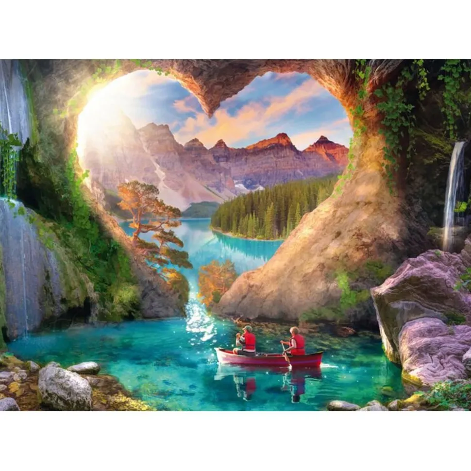 Puzzle 1000 pièces : Le lac vu du cœur - Schmidt