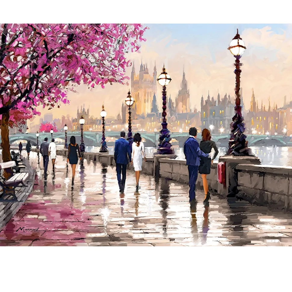 Puzzle 2000 pièces : Le long de la rivière - Castorland