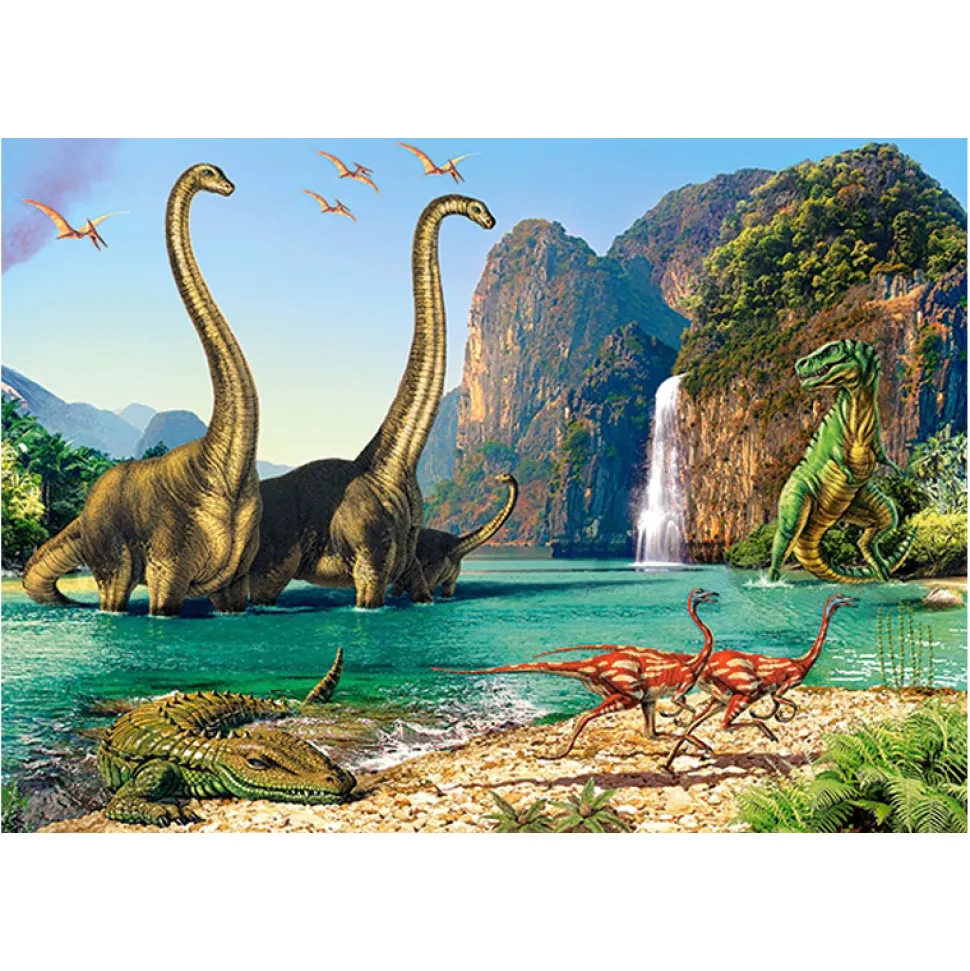 Puzzle 60 pièces : Le monde des dinosaures - Castorland