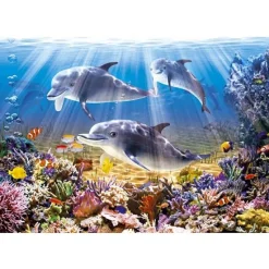 Puzzle 500 pièces - Le monde des dauphins - Castorland