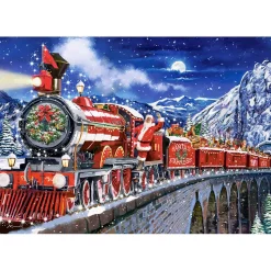 Puzzle 1000 pièces : Le Père Noël arrive en ville - Castorland