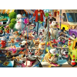 Puzzle 1000 pièces : Le promeneur de chiens - Ravensburger