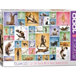 Puzzle 1000 pièces : Le yoga des chats - Eurographics