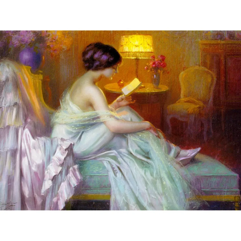 Puzzle 1000 Pièces : Lecture à la lampe - EnjoyPuzzle