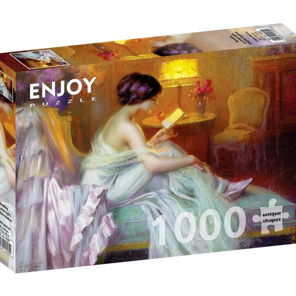 Puzzle 1000 Pièces : Lecture à la lampe - EnjoyPuzzle