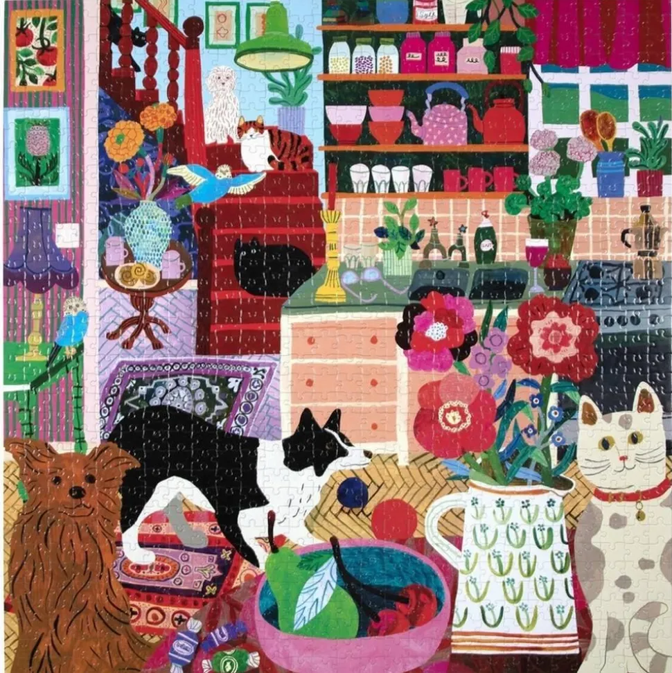 Puzzle 1000 pièces : Les animaux de la cuisine - Eeboo