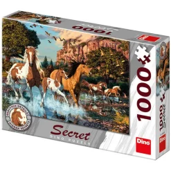 Puzzle 1000 pièces : Les chevaux - Dino