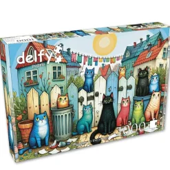 Puzzle 1000 pièces : LES MOUSTACHES DANS LA RUE - JaCaRou