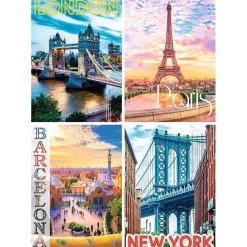 Puzzle 1500 pièces : Les Plus Belles Villes Du Monde - Nathan