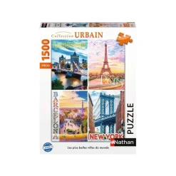 Puzzle 1500 pièces : Les Plus Belles Villes Du Monde - Nathan