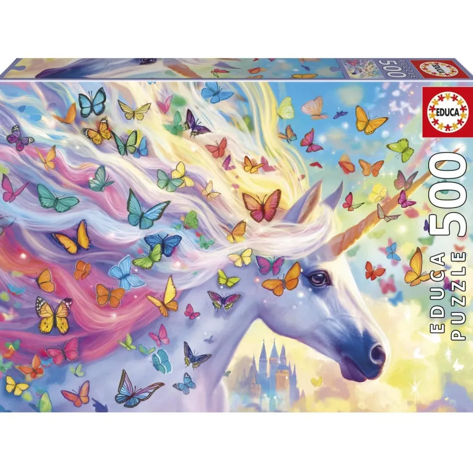 Puzzle 500 pièces : LICORNE ARC-EN-CIEL - Educa