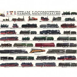 Puzzle 1000 pièces : Locomotives à vapeur - Eurographics