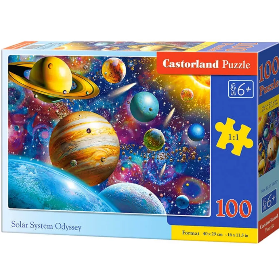 Puzzle 100 pièces : L'odyssée du Système Solaire - Castorland