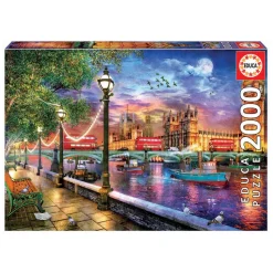 Puzzle 2000 pièces : Londres au coucher du soleil - Educa