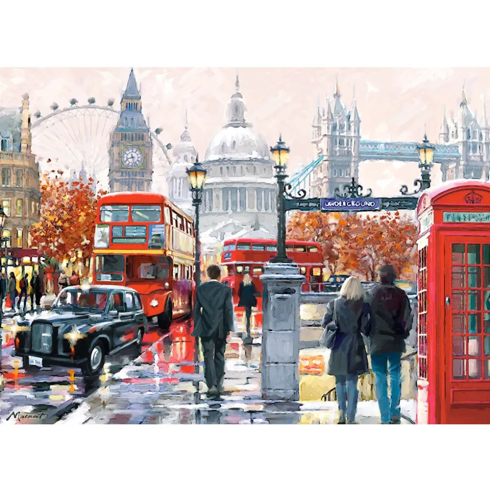 Puzzle 1000 pièces : Londres Collage - Castorland
