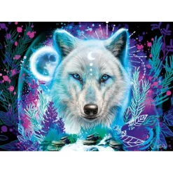 Puzzle 1000 pièces : Loup arctique fluo - Schmidt