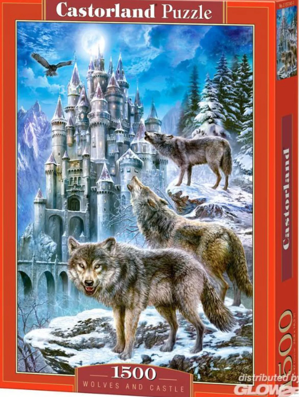 Puzzle 1500 pièces : Loups devant le château - Castorland