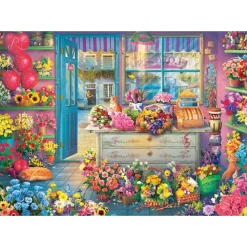 Puzzle 1000 pièces : Magasin de fleurs coloré - Schmidt