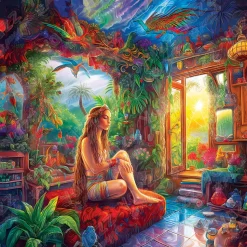 Puzzle 1023 pièces : Maison au paradis - Yazz puzzle