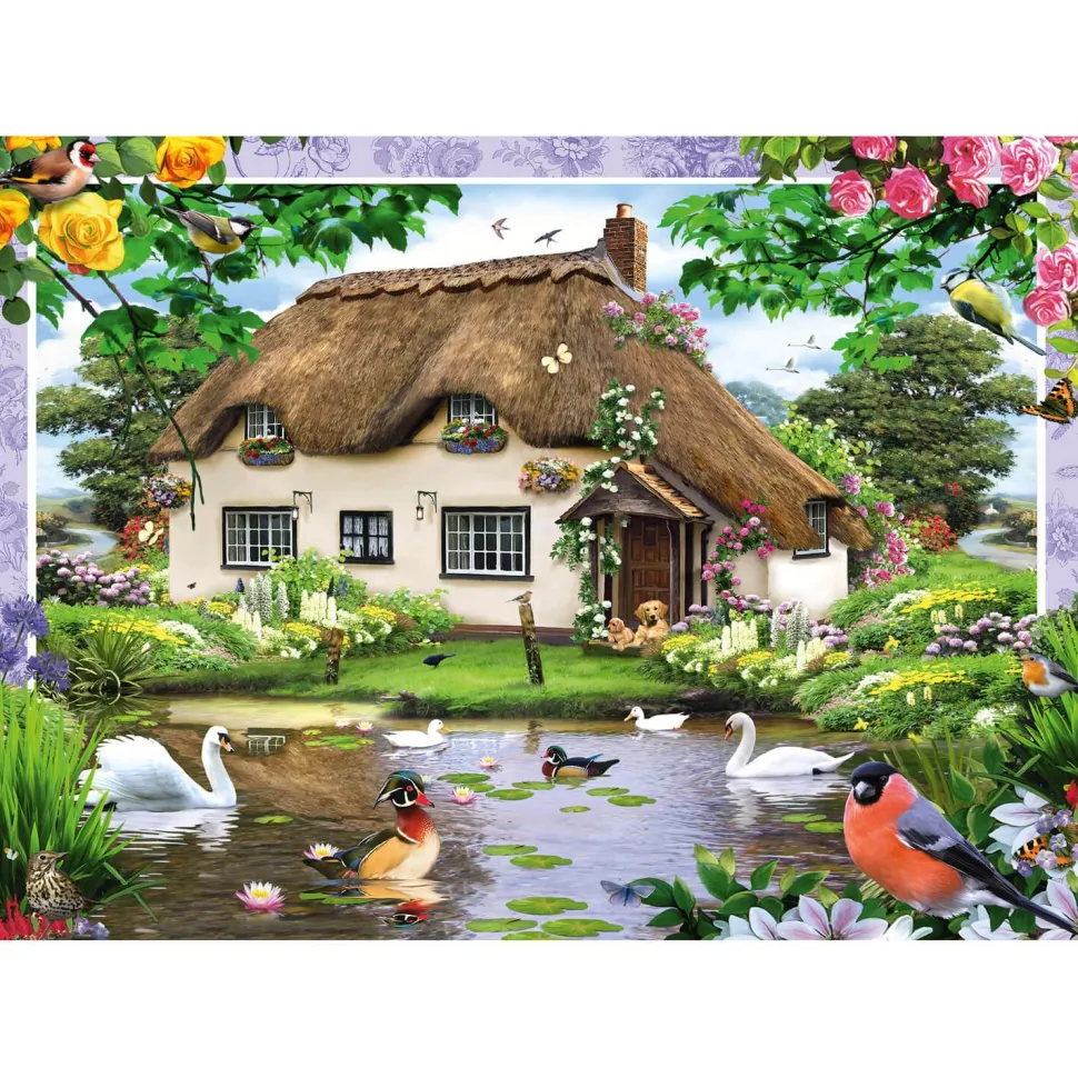 Puzzle 500 pièces : Maison de campagne romantique - Schmidt