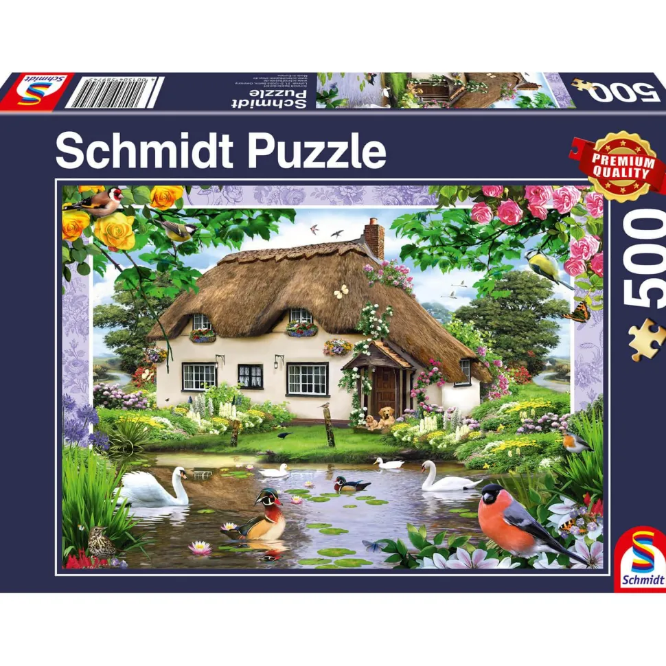 Puzzle 500 pièces : Maison de campagne romantique - Schmidt