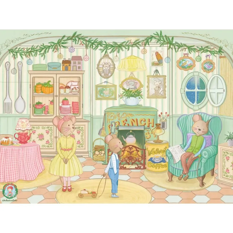 Puzzle 1000 pièces : Maison de la souris de Noël - Magnolia