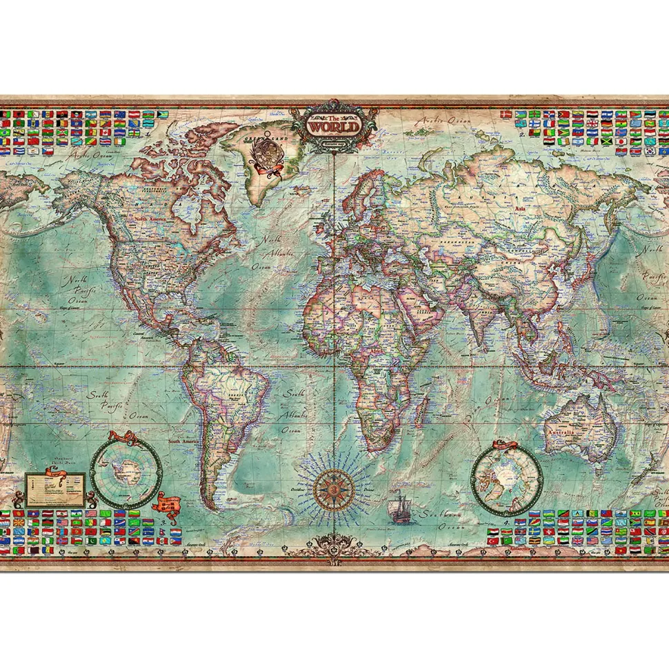 Puzzle 4000 pièces - Mappemonde - Anglais - Educa