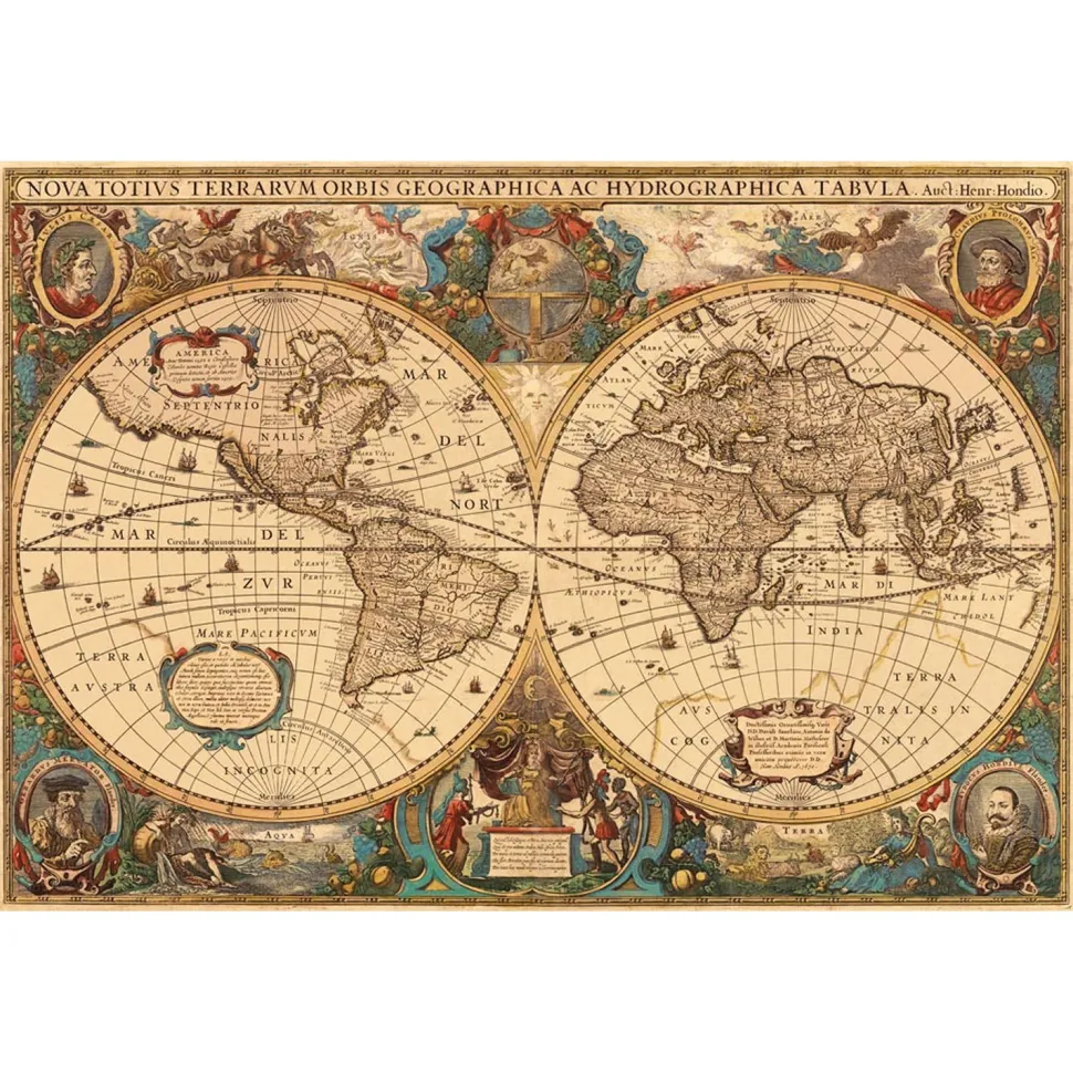 Puzzle 5000 pièces - Mappemonde antique - Ravensburger