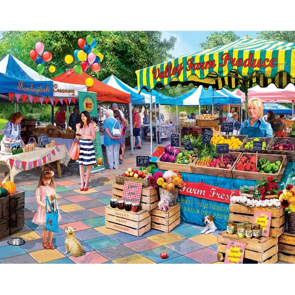 Puzzle 750 pièces : Marché fermier - Corner Market - Master Pieces