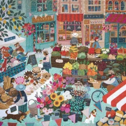 Puzzle 1000 pièces : MARCHÉ VERT ANGLAIS - Eeboo