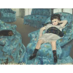 Puzzle 1000 pièces : Mary Cassatt - Fille Dans Canapé bleu - DToys