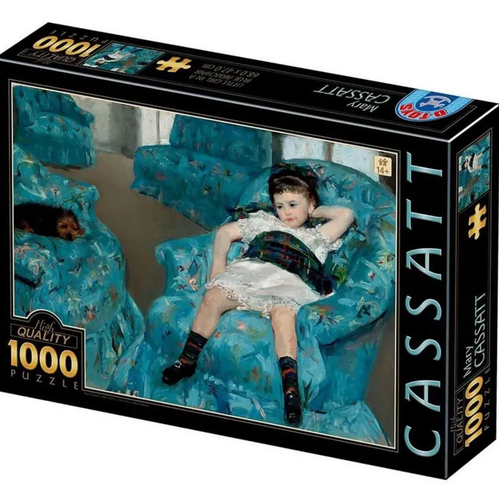 Puzzle 1000 pièces : Mary Cassatt - Fille Dans Canapé bleu - DToys