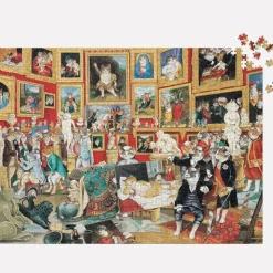 Puzzle 1500 pièces : Meowsterpiece of Western Art : La Tribune des offices - Galison