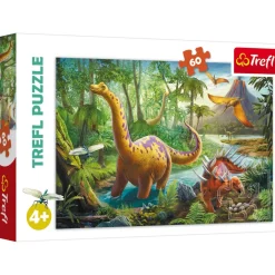 Puzzle 60 pièces : Migration des dinosaures - Trefl