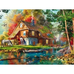 Puzzle 1000 pièces : Moulin à eau en automne - Schmidt