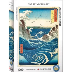 Puzzle 1000 pièces : Naruto Whirlpool, Utagawa Hiroshige - Eurographics