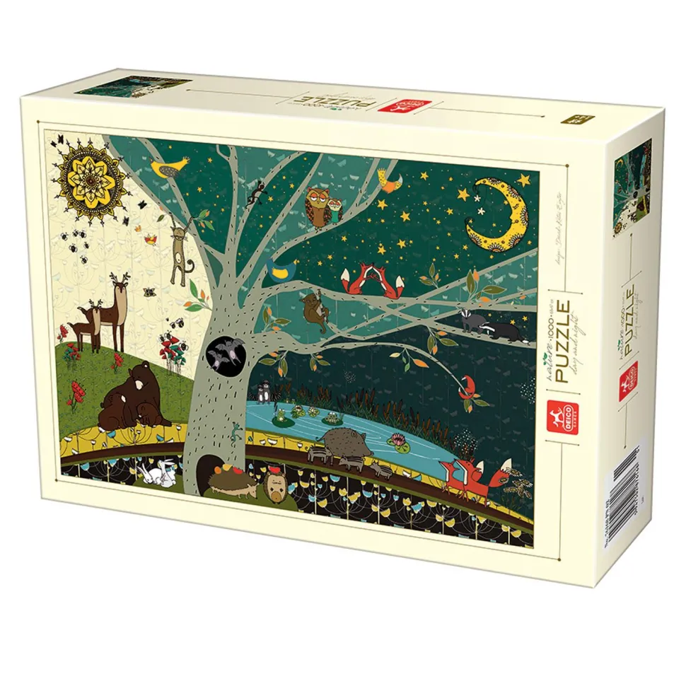 Puzzle 1000 pièces : Nature : Jour Et Nuit - DToys