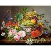 Puzzle 2000 pièces : Nature morte de fleurs et de fruits - Castorland