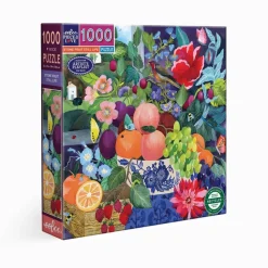 Puzzle 1000 pièces : Nature morte - corbeille de fruits - Eeboo