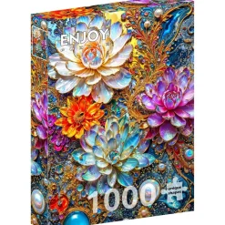 Puzzle 1000 pièces : Nénuphars nacrés - EnjoyPuzzle