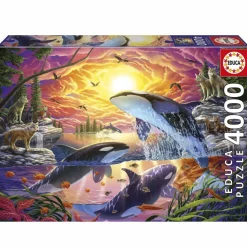 Puzzle 4000 pièces : ORQUES ET LOUPS - Educa
