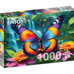 Puzzle 1000 Pièces : Papillon dans la forêt - EnjoyPuzzle