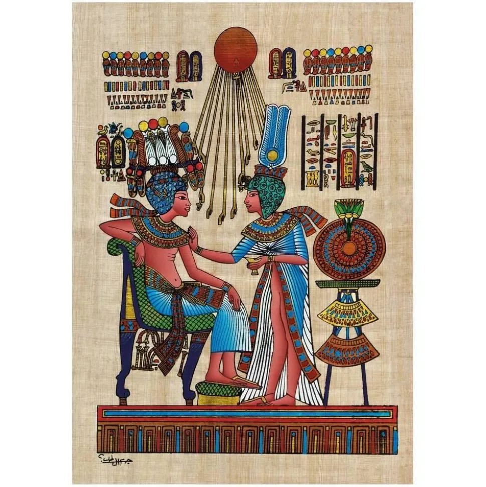 Puzzle 1000 pièces : Papyrus Trône de Toutankhamon - Ks Games