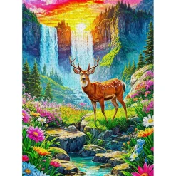 Puzzle 1000 pièces : Paradis des cerfs - EnjoyPuzzle