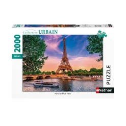 Puzzle 2000 pièces : Paris au fil de l'eau - Nathan
