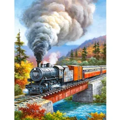 Puzzle 200 pièces : Passage du train - Castorland