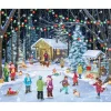 Puzzle 1000 pièces : Patineurs en forêt - Vermont Christmas Company
