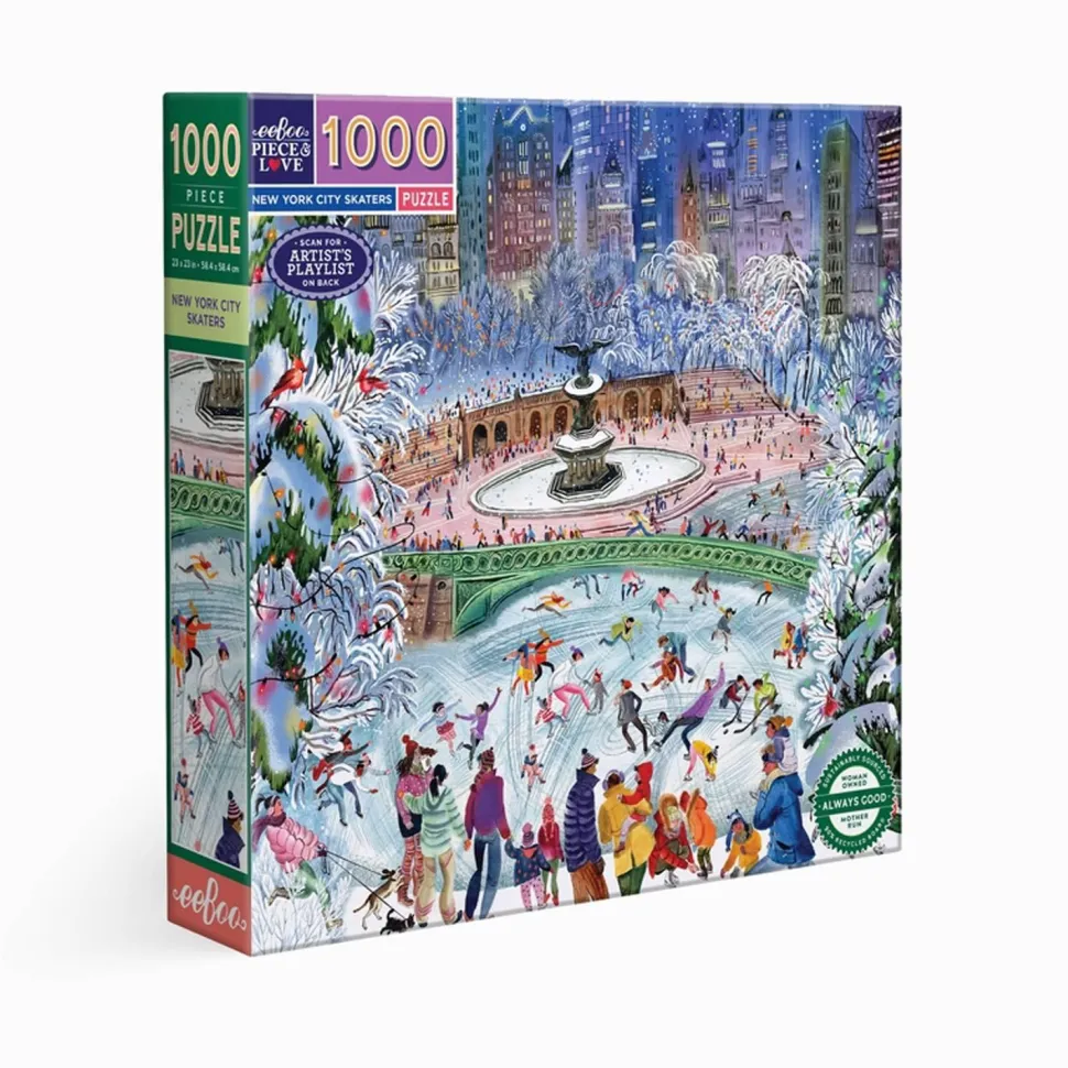 Puzzle 1000 pièces : Patineurs de New York - Eeboo